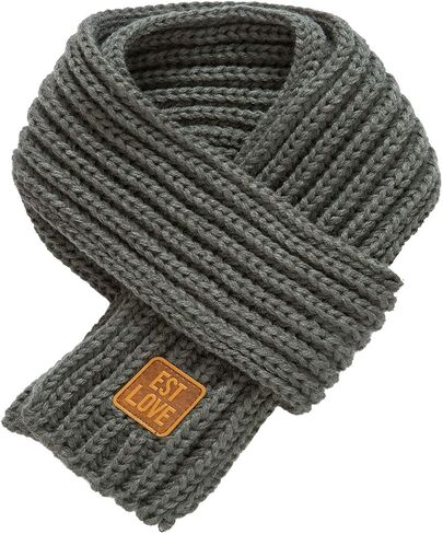 Kids Winter Knitted Warm Scarf Boys Girls Toddlers Solid Color Soft Scarfs Neck Warmer in Kuwait