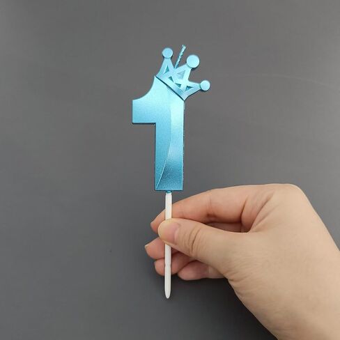 شمعة عيد ميلاد رقم 60 بتصميم تاج ثلاثي الأبعاد لتزيين الكيك لمن هم في الستين من العمر واحتفالات الذكرى السنوية (أحمر، رقم 60) in Saudi Arabia