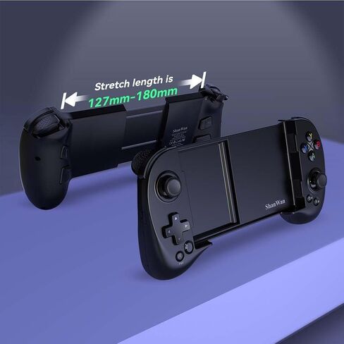 ShanWan Mobile Game Controller for iphone/Android with PHONE CASE Support, Bluetooth Wireless Gamepad - PS Remote Play, Xbox Cloud, Steam Link, GeForce NOW, MFi Arcade Games-Long Battery Life in Kuwait