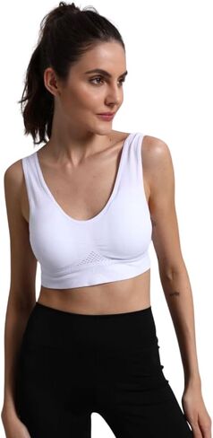 TS Women's Ultra-Breathable Mesh Push-Up Sports Bra with Embroidered Logo in Saudi Arabia