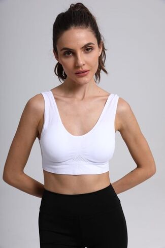 TS Women's Ultra-Breathable Mesh Push-Up Sports Bra with Embroidered Logo in Saudi Arabia