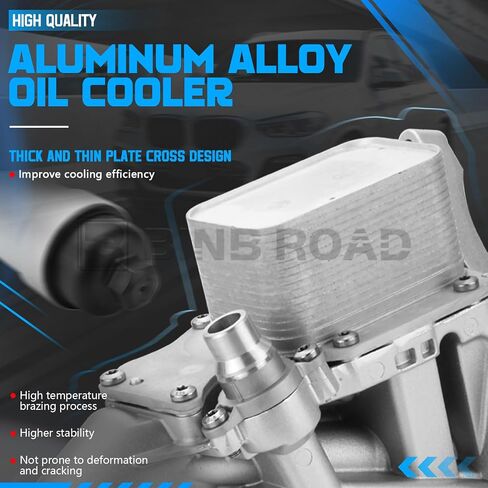 Engine Oil Cooler Filter Housing 11428596283 Compatible with BMW 230i 330i 430i 530i X3 X4 F22 F30 G30 G01 G02 in Kuwait