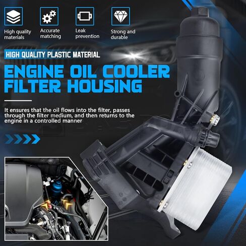 Engine Oil Cooler Filter Housing 11428596283 Compatible with BMW 230i 330i 430i 530i X3 X4 F22 F30 G30 G01 G02 in Kuwait