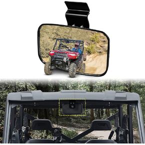 SAUTVS UTV Wider Center Rear View Mirror for Polaris Ranger 1000 570 900 15-25, XL Convex RearView Mirror for Polaris Ranger XP 1000 570 900 Crew/Can Am Defender 2015-2025 Accessories