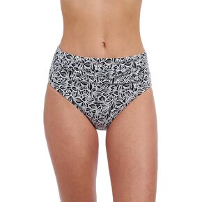 Profile by Gottex Plumeria Textured Leafy Print Stylish & Versatile Beachwear Women’s Mid-Rise Swimsuit Bottom Swim Essential