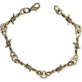 Gothic Punk Barbed Wire Thorns Chunky Brambles Couple Friendship Hip Hop Rock Cool Adjustable Bracelet men and women jewelry