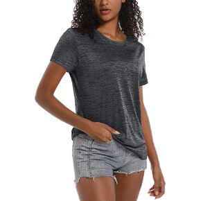 TACVASEN Women's Workout Tops Short Sleeve Athlatic Shirts Quick Dry Moisture Wicking Tees Gym Running Tennis T Shirt