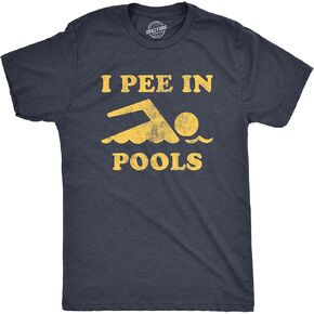 Mens I Pee in Pools Tshirt Funny Sarcastic Summer Swimmer Novelty Tee