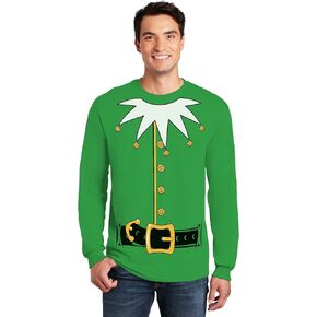 Santa's Helper Elf Christmas Costume Jumbo Print Men's/Women's/Youth T-Shirt/Sweatshirt