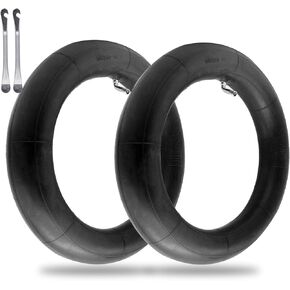 (2pack) Heavy Duty 12/12.5x2.5/3.0 Thick 40% Butyl Inner Tube, 12 1/2x2.75 Tube with CR202 Angled Valve Stem Compatible with Most 12.5x2.5 12.5x3.0 12x2.5 12x2.75 12x3.0 Bike/Scooter Tire Tube