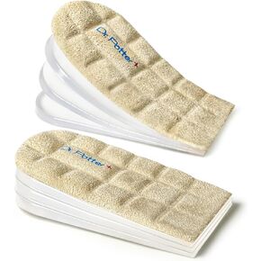 4 Layers Adjustable Height Increase Insoles, 1 Inch Heel Lift for Leg Length Discrepancies, Heel Cushions for Heel Spurs and Heel Pain, Heel Inserts for Women and Man (Black, Large)