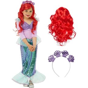Morph Little Mermaid Costume For Girls Mermaid Dress Kids With Wig Mermaid Dress For Girls Little Mermaid Dress For Girls