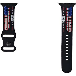 2024 Trump Watch Band Compatible with Apple Watch 38mm 40mm 41mm 42mm 44mm 45mm 49mm，Trump Strap Replacement for iWatch Series 9 8 7 6 SE 5 Ultra 4 3 2 1