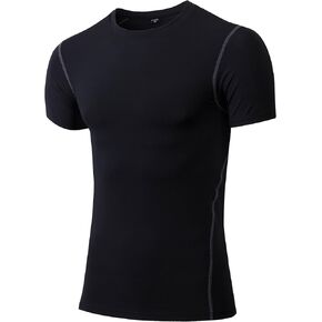 Compression Shirts Men Short Sleeve Athletic Workout Shirts Cool Dry Sports Baselayer Undershirts Gym Tops