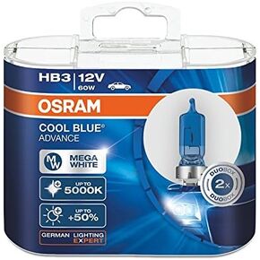 OSRAM 9005 HB3 12V 60W 5000K 9005CBA Cool Blue Advance Car Bulbs Halogen Head Light 2X