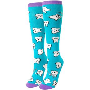 Zmart Dentist Socks For Women Dental Socks Tooth Socks Teeth Socks, Dental Assistant Gifts Dentist Gifts Teeth Gifts Dental Student Gifts