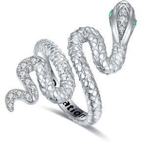 Snake Rings for Women Adjustable - Cubic Zirconia Snake Rings Outfit Animal Band Ring Music Lover Gift Singer Song Inspired Fans Gift