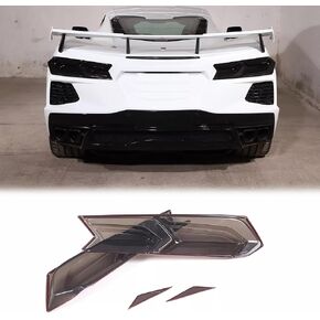 Corvette C8 Smoked Tinted Dark Tail Lights Covers Compatible with Stingray, Z06, E-Ray, ZR-1 Accessories (2020-2025)