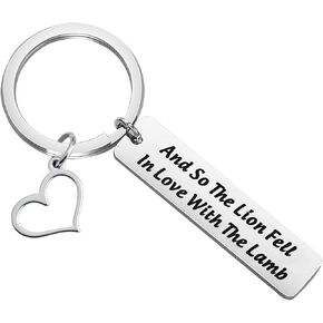 CENWA And So The Lion Fell in Love with The Lamb Keychain Bella Edward Vampire Gift