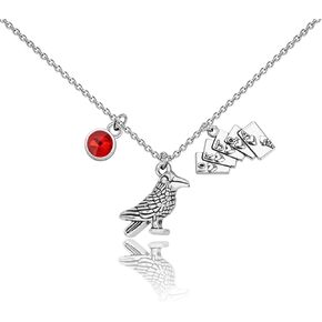 WSNANG Six of Crows Inspired Gift Kaz B Charm Pendant Necklace Fantasy Bookish Book Lover Gift Six Crows Themed Gifts