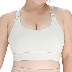 GYMAGINE Adjustable Straps Sports Bra Compression High Impact Sports Bras Padded