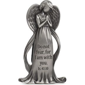 Dicksons Guardian Angel Scripture Silver Tone 2 inch Zinc Alloy Automotive Visor Clip