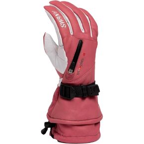 Swany Women's X-Calibur Sports Insulated Warm Durable Breathable Flexible Waterproof Leather Winter Ski Gloves
