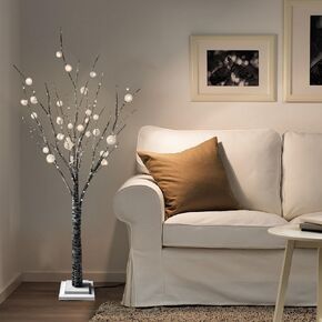 Melorca&Guilla Cherry Blossom Tree with Led Lights,1Pack 5 ft Lighted Tree, Cherry Blossom Tree Artificial Light Up Trees Decor Indoor Outdoor Shop Garden Office Home Décor (White, 5FT)