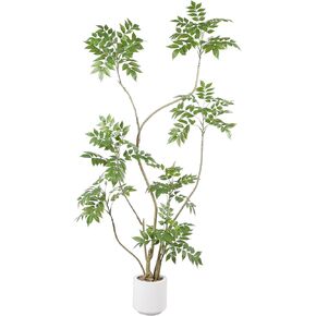 شجرة السماق الاصطناعية، 4 أقدام (1 حزمة) نباتات وهمية طويلة القامة نباتات ماهونيا فورتوني الاصطناعية للداخلية، أشجار وهمية للمكتب والمنزل وغرفة المعيشة وأرضية الفناء وديكور الشرفة in Kuwait