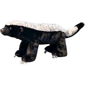 FRANKIEZHOU Honey Badger Stuffed Animal-Black 15.75",Realistic Badger Plush Toy, Honey Badger Stuffed Toy,Soft and Durable, Toy for Boy,Girl Toys,Gifts for Kids,Pillow Animals, Home Decor,Hugging Toy