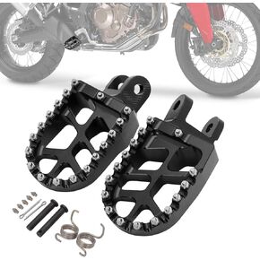 Dirt Bike Foot Pegs,Motorcycle Footpegs Wider Foot Rest Pedal CNC for XR650L 92-23 XR650R 00-07 CR80R/RB 96-02 CR85R/RB 03-07 CRM250 89-98 XR250R/400R 96-04 XR600R 89-00 CRF1000L 16-23 Black