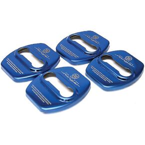 Stainless Steel Car Door Lock Striker Cover Decoration and Protection Buckle Trim for Kia Stinger 2017 2018 (Blue)