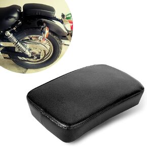 1 PC Motorcycle Seat, 6.3" x 10.2" x 1.8" 6 Suction Cup Rear Seat Cushion, Quick Disassembly Passenger Seat Cushion, Compatible with Motorcycle Harley Modified 883 1200 X48 72 (Black)
