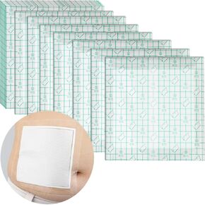 10pcs Waterproof Dialysis Catheter Shower Cover PICC Line Chest Port Shower Protector Shield 7.9" x 7.9" PD Catheter Adhesive Bandage Patch with Non-Stick Central Pad