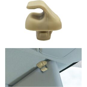 Car Sun Visor Hook Clip, Sunvisor Clip Replacement for Honda Civic Ridgeline CR-V, 88217S04003ZA, 88217S01A01ZA Hook Clips for Supporting Sunvisor, Car Accessories (Beige)
