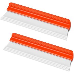2 Pack 12.2 Inch Car Drying Squeegee Water Blade Silicone Squeegee Professional Automotive Wiper Car Squeegee Auto Car Dryer with Flexible Squeegee Water Blade for Car Home Use (Orange)