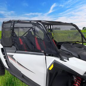 StarknightMT 2024+ RZR XP4 1000 Side Window Mesh Net Soft Ventilated Window Compatible with 2024 2025 Polaris RZR XP 4 1000 High-Density Woven PVC Durable UTV Sun Shade Mesh Net Upper Doors