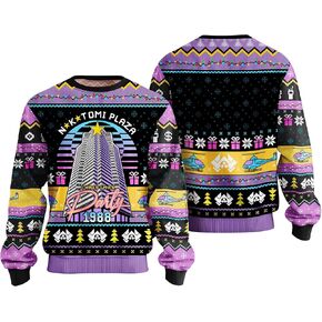 Christmas Party 1988 Ugly Sweater - Plaza Ugly Christmas Sweaters - Christmas Movie Ugly Xmas Sweater
