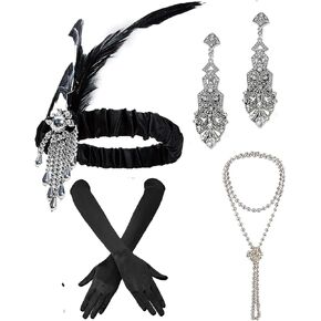 ZeroShop 1920s Flapper Accessories Set for Roaring 20s Costumes