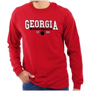 Georgia GA Athletic Peach Souvenir Long Sleeve Tshirt Men Women
