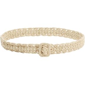 Simple Trendy Soft Cotton Rope Braided Woven Boho Waist Belt for Women Girl Medieval Bohemian for Dress Jeans