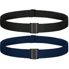 No Show Invisible Belt for Women/Men Elastic Web Strap Waist Stretch Belt with Flat Buckle for Jeans Pants Dresses