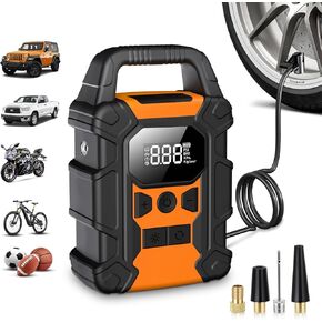 OMQ Tire Inflator Portable Air Compressor, Cordless Air Pump for Car Tires, Car Accessories 150PSI with LED Light for Cars, Balls, Motorcycles, Bicycle