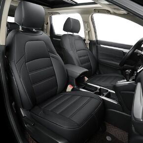 أغطية مقاعد من الجلد الصناعي RISINGSTAR CRV، تناسب 2017-2022 Honda CRV EX-L EX Touring LX Special Edition SUV (2017-2022، أسود ورمادي)