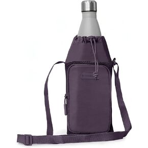 Travelon Pi Gogo Insulated Water Bottle Tote, BlackBerry