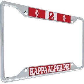 Desert Cactus Kappa Alpha Psi License Plate Frame Line Number # Metal Car Tag Holder for Front or Back of Car (#2 License Plate Frame)
