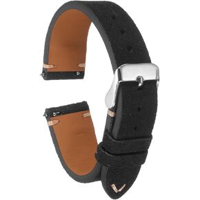 HARFINGTON Suede Leather Strap Watch Bands Quick Release Vintage Watch Straps Classic Watchband for Men Women Replacement