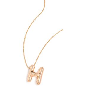Women's Balloon Initial Letter Necklace, H, Gold, One Size