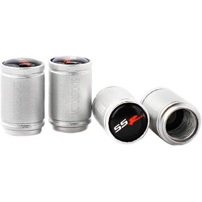 XDG 4Pcs Car Tire Valve Stem Air Caps with Rubber Ring Wheel Rim Dust Covers for Cars SUVs Trucks Bicycles Motorcycles SSR Logo Styling Decoration Accessories Heavy-Duty (Silver)