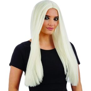 fun shack Halloween Wigs For Women Glow In The Dark Hair UV Rave Witch Glow Cosplay Wig For Adults